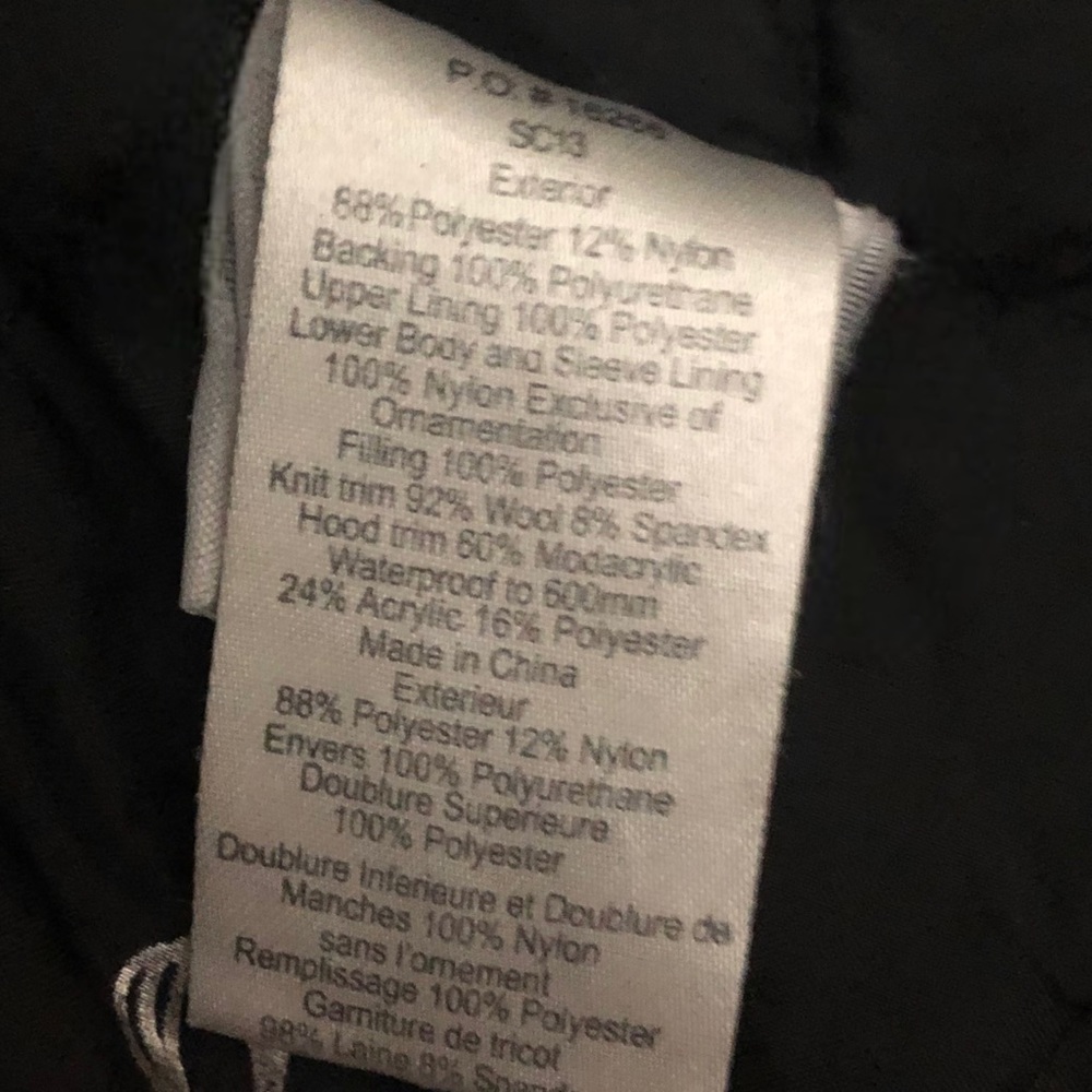 TNA sz Small Long Mid Length Warm Insulated Black Parka Winter Jacket Coat - Picture 10 of 14